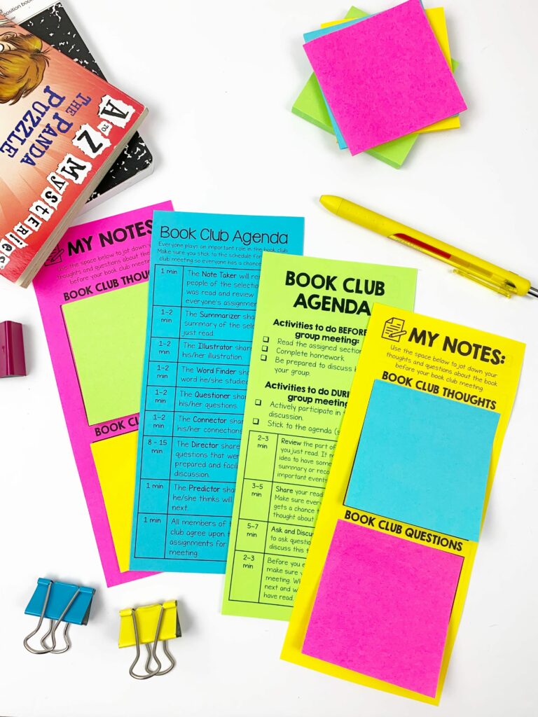 Free Download Student Book Club Agendas