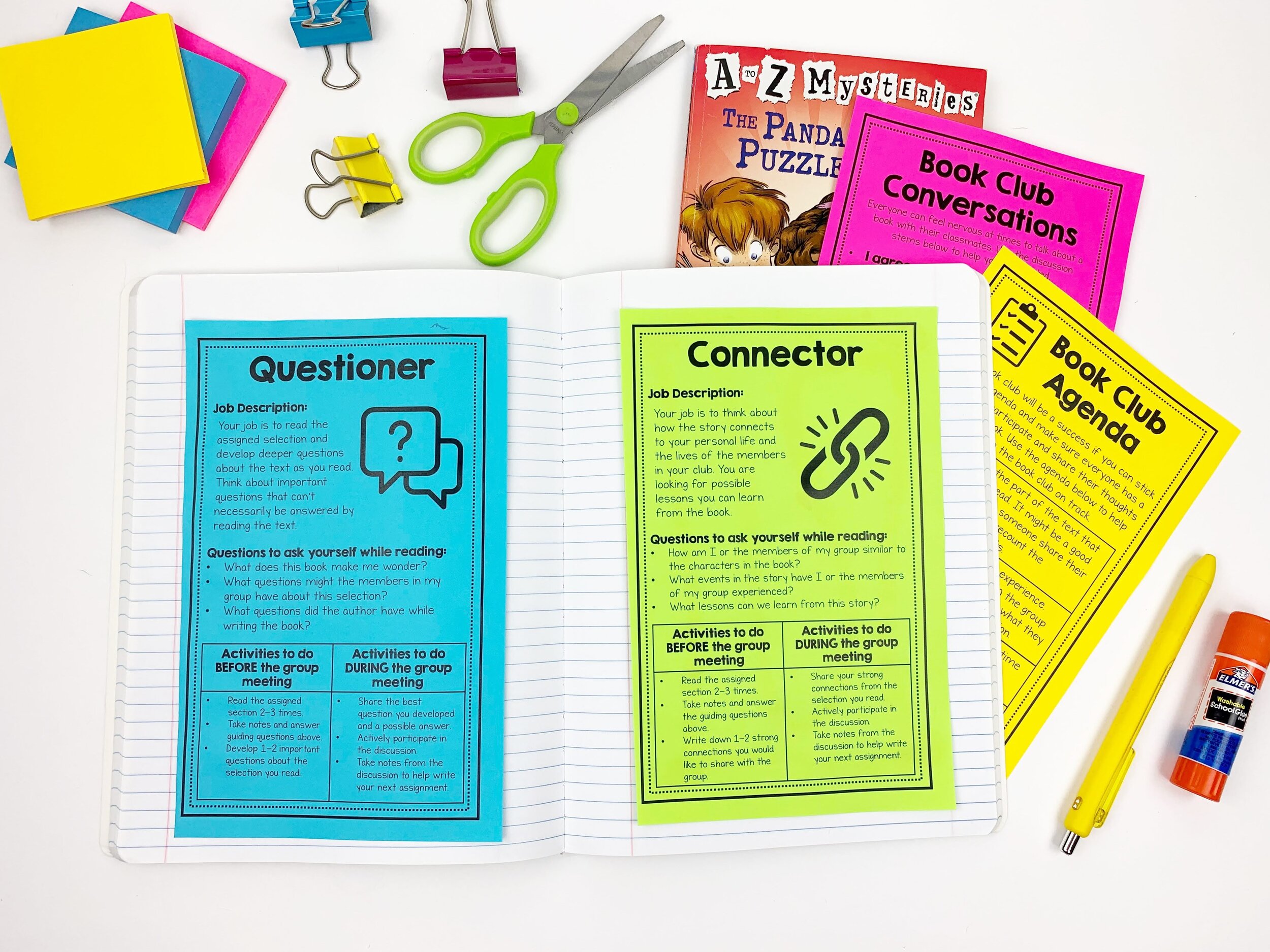 Book clubs in the classroom: student anchor charts
