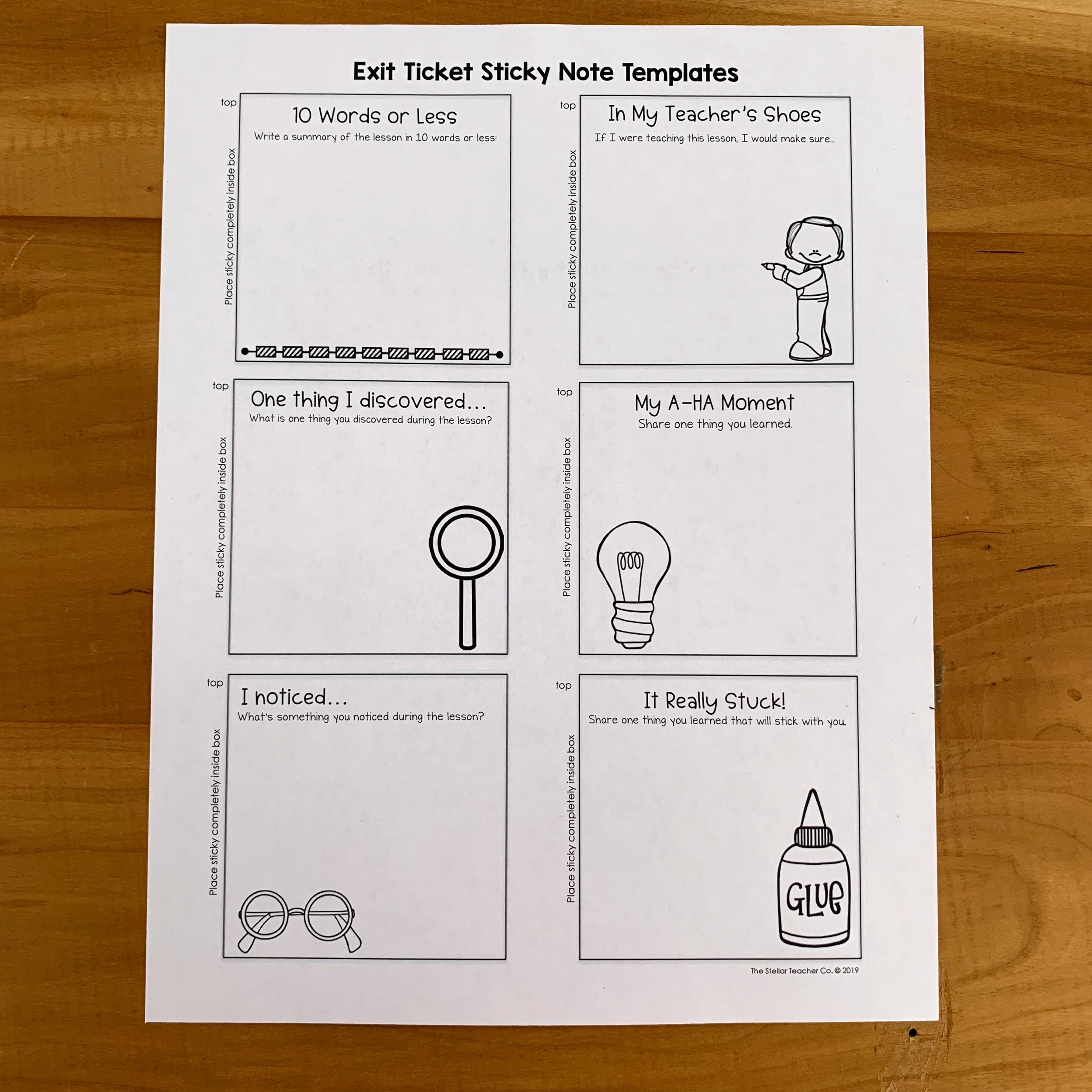 How to Print on Sticky Notes - Stellar Teaching Co. In Printable Sticky Notes Template
