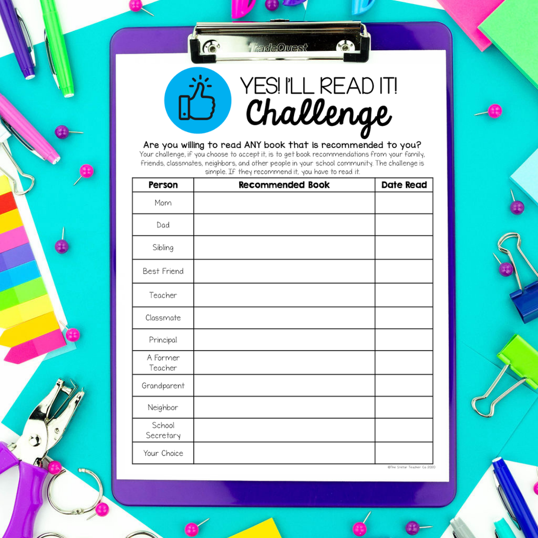classroom community reading challenges