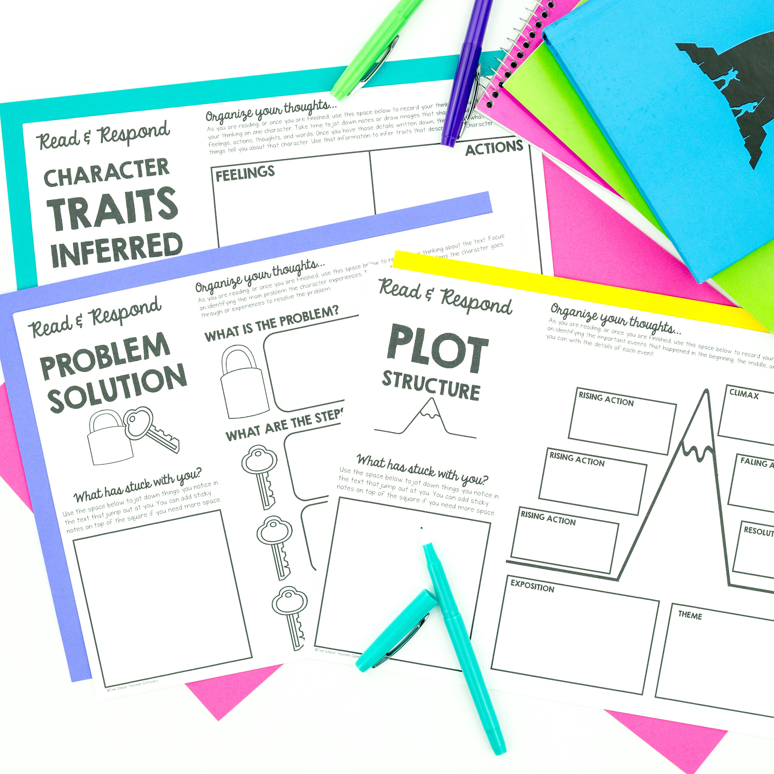 elements of plot in a story graphic organizer