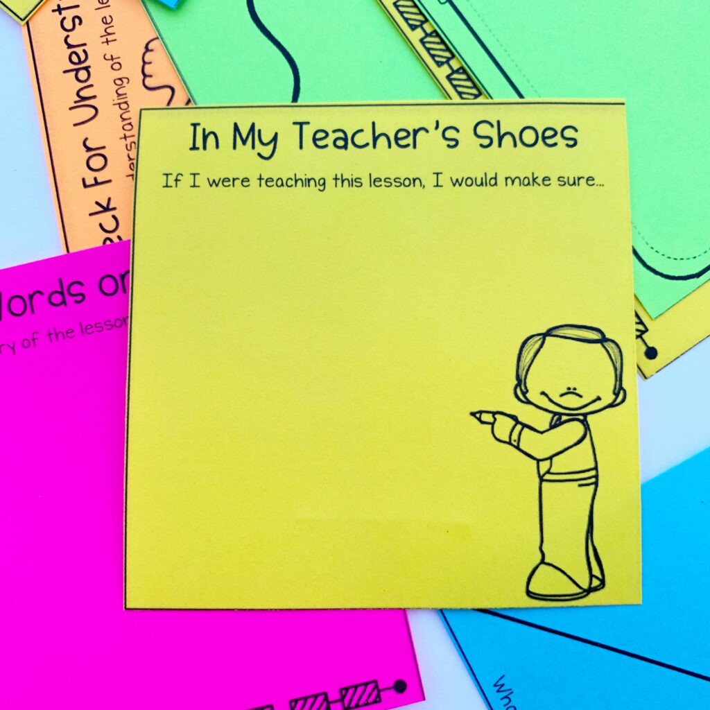 Blank ticket template with the heading In My Teacher's Shoes.