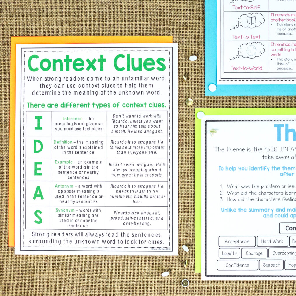 Synonyms clues lesson plan