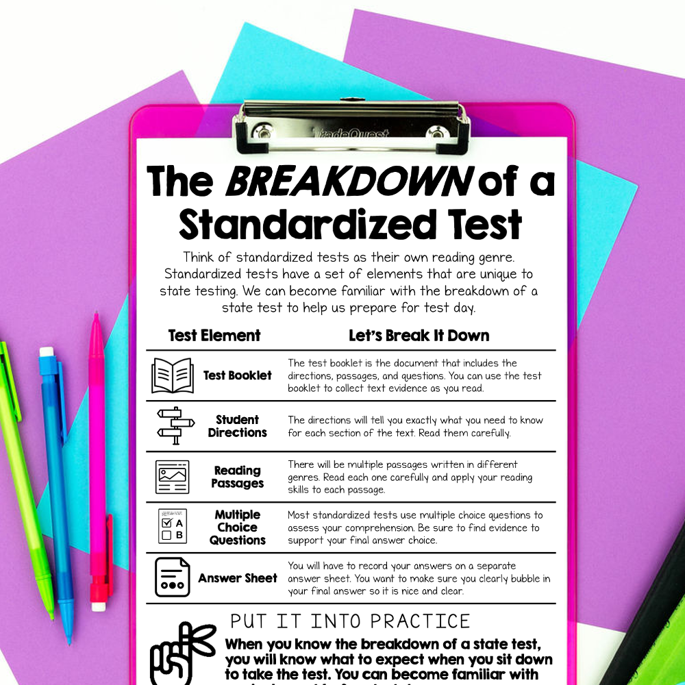Test taking strategies: The Breakdown of a Standardized Test
