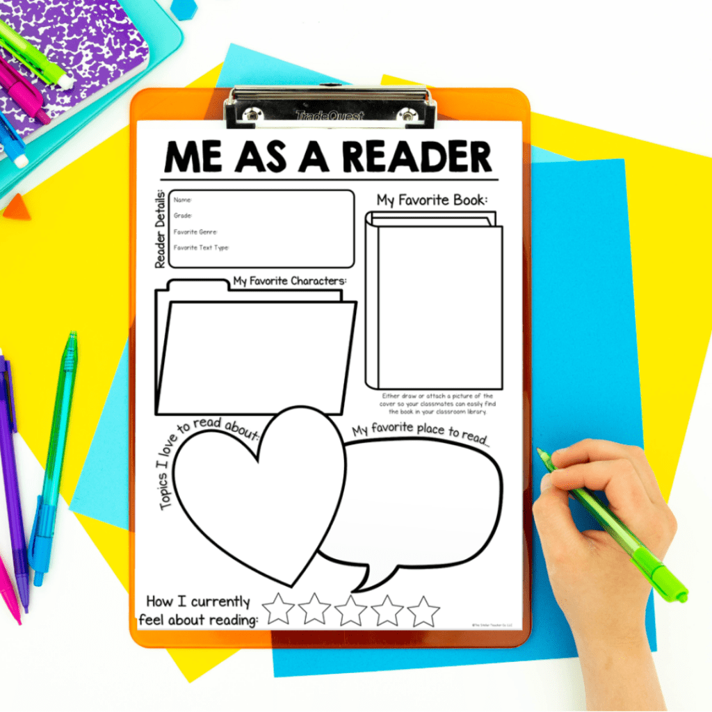 A me as a reader poster for students who struggle with reading.