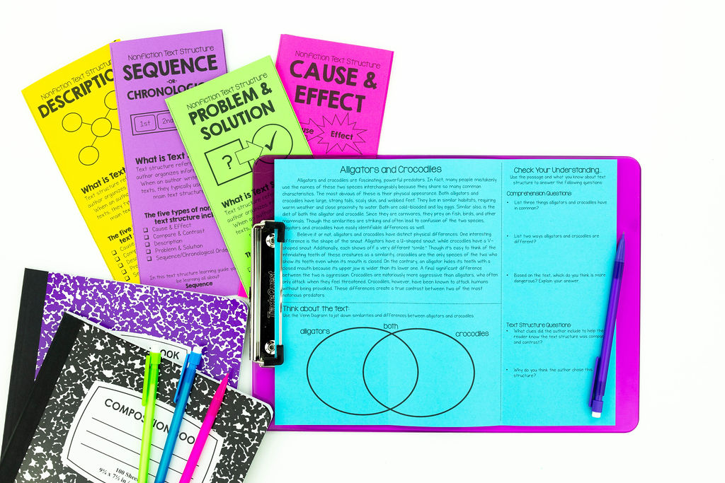 non-fiction text structure reading passages