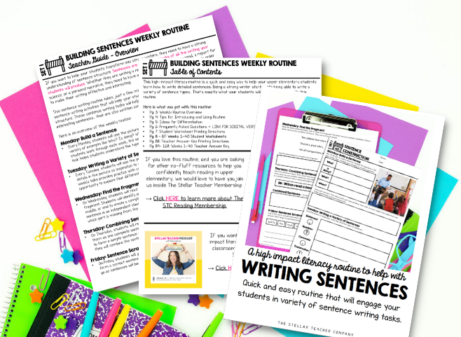 creative writing sentence structures