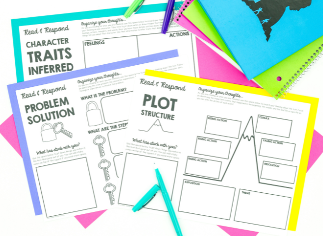 Graphic organizers make a great supportive resource for centers for reading.