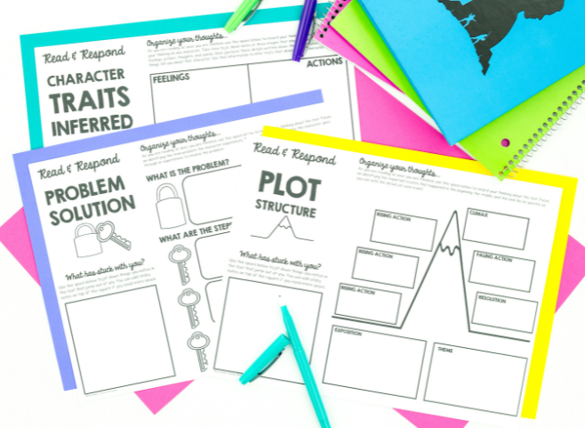 Graphic organizers make a great supportive resource for centers for reading. 