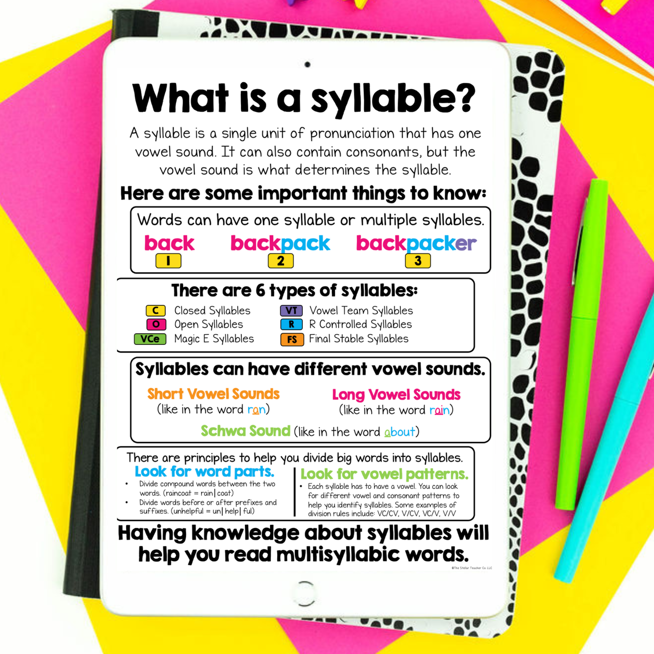 What is clearance a syllable