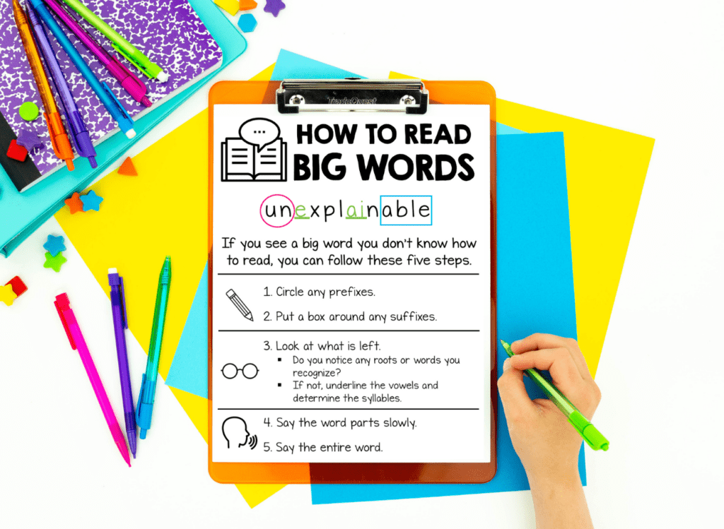 Teaching syllables is one way you can help your students read BIG words with confidence!