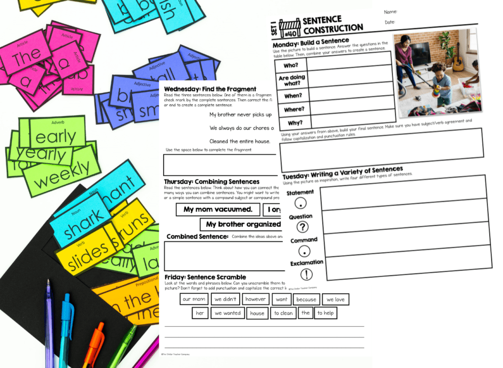 Helping your students become confident in their sentence writing skills will positively impact their confidence in writing constructed responses.