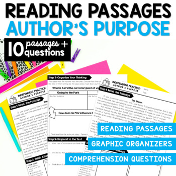 Author's Purpose Reading Passages - Literacy Stations